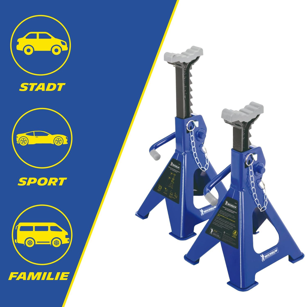 MICHELIN 92417/009557 Support Stand Set with Lifting Capacity 2 T