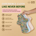 Avni Lush Reusable Cloth, Sanitary Pads for Women | 2 Pads | Superabsorbent Heavy Flow Sanitary Pads | Organic Cotton Sanitary Pad | Antimicrobial Laboratory Tested, Prevents Infections, Chemical-Free (2 pads (XL) Solid)