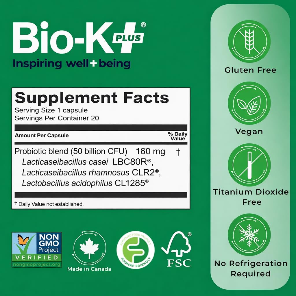 Bio K+ Probiotic Supplements 50 ml 20 capsules