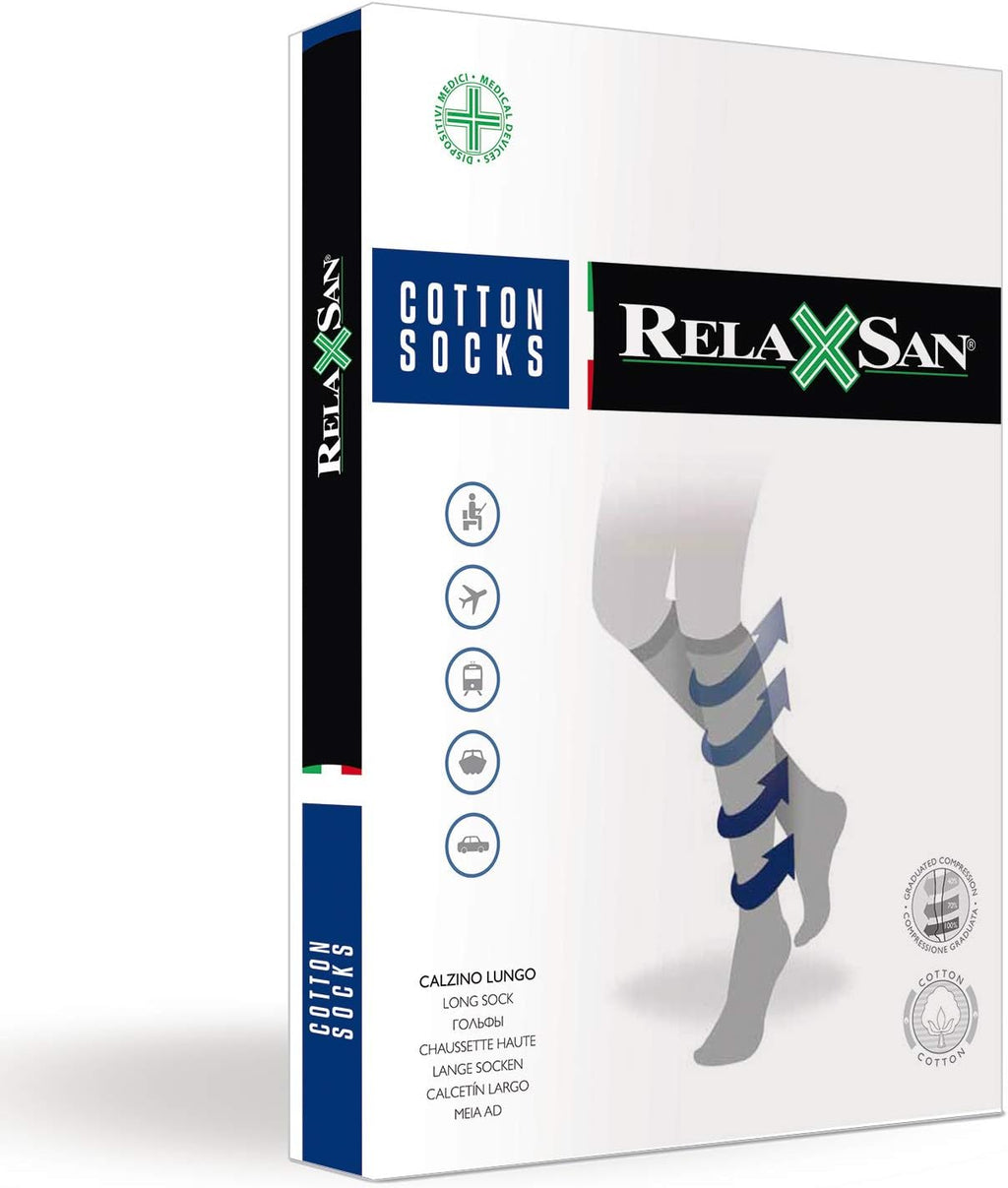 Relaxsan 820 Graduated Compression Socks 18-22 mmHg Cotton Unisex Men Women