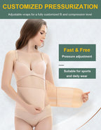 Belly Band Postpartum Belly Wrap, Breathable Abdominal Binder Post Surgery, Adjustable Waist Trainer for Women Lower Belly Fat, C Section Abdominal Binder Hernia Belt Back Support Belt for Women (X-Large)