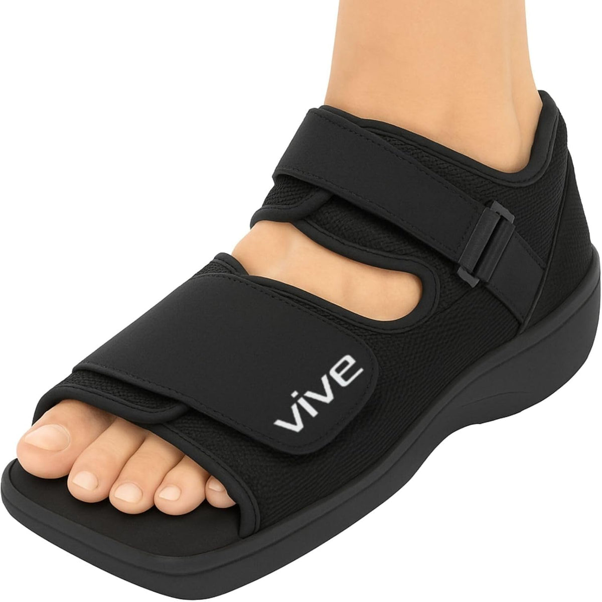 Vive Post Op Shoe - Lightweight Medical Walking Boot withAdjustable Straps - Post Injury Surgical Foot Cast - Durable Square Toe Orthopedic Support Brace for Broken Bone - Men, Women Fracture Recovery