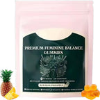Premium Feminine Balance Gummies - for Women’s Health & Wellness - Immune Support - Vegan, Gluten-Free & Halal - Hawaiian Pineapple - 60 Gummies - 30 Servings