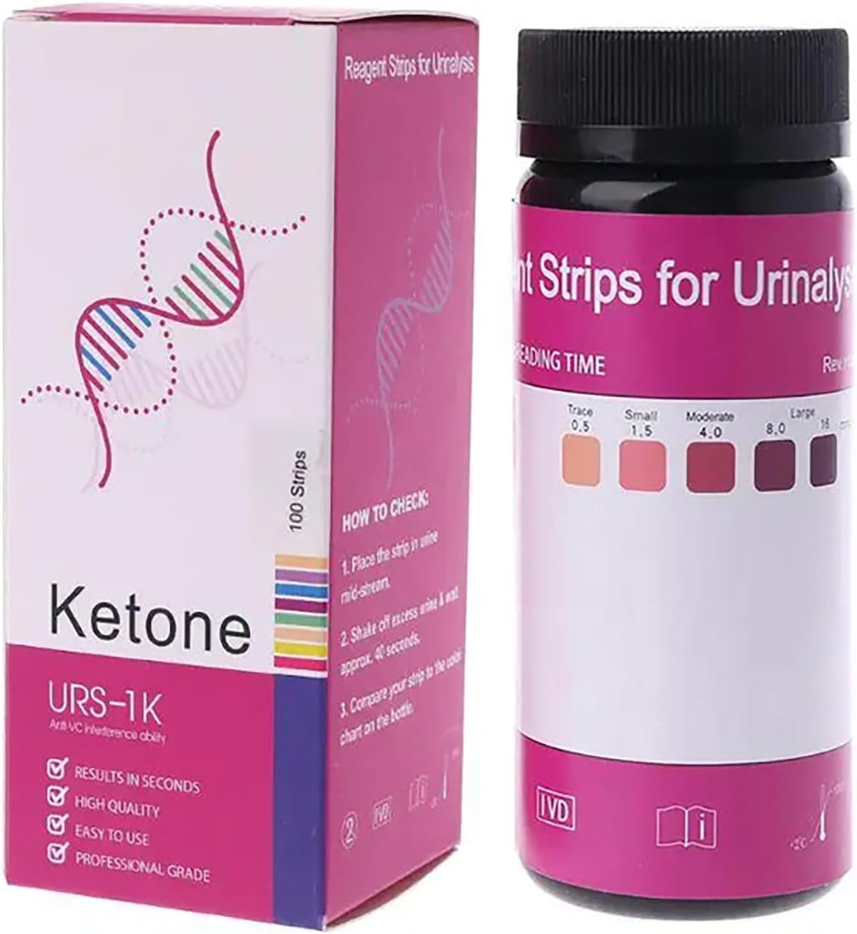Urine Test Strips, Ketone Urine Strips, Accurate Results, Urinalysis Home Testing Stick Kit to Help Monitor Your Health, Urine Strips DipstickTests
