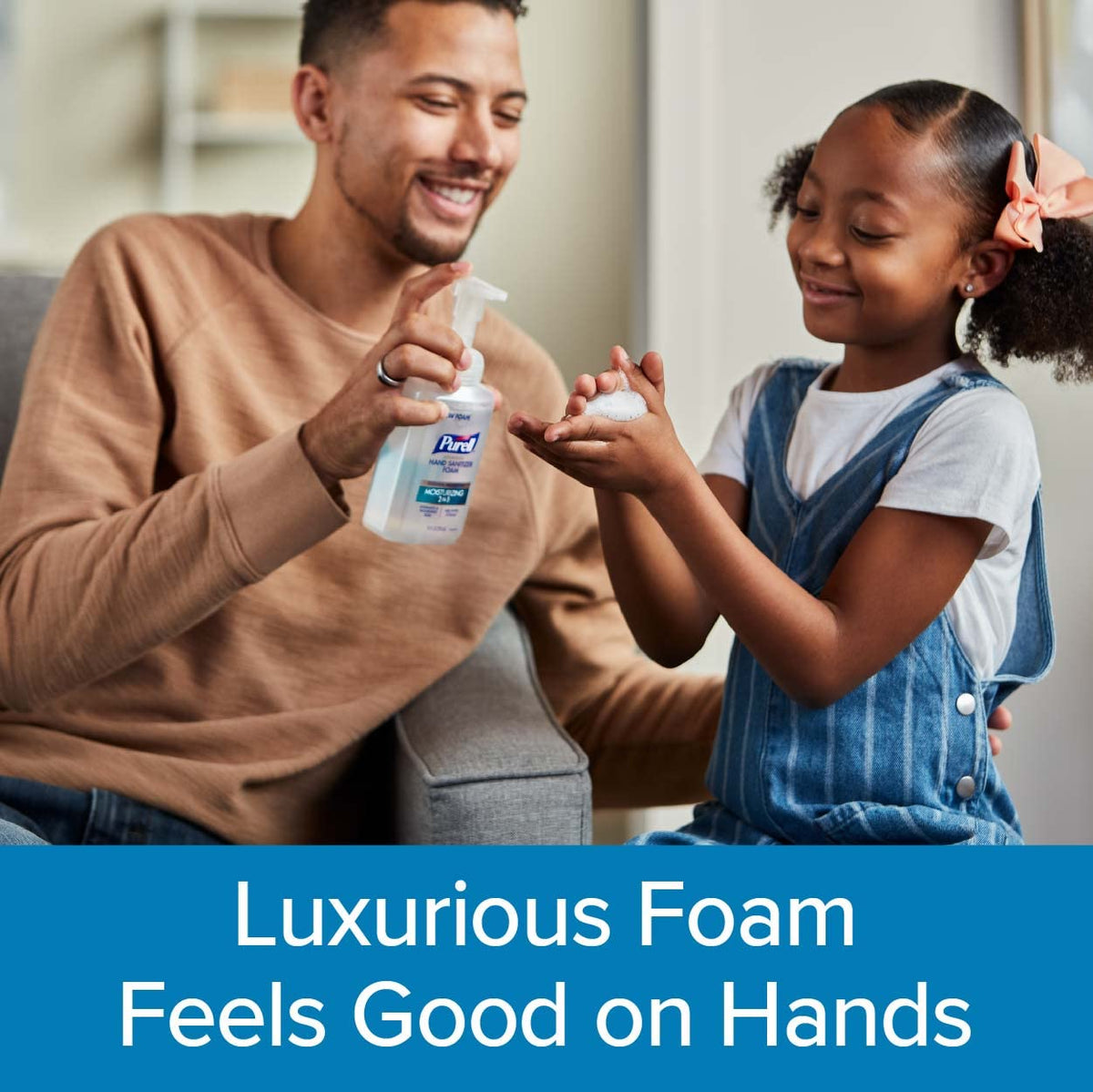 Purell Advanced Hand Sanitizer 2in1 Moisturizing Foam, Naturally Fragranced with Essential Oils, 10 oz Pump Bottle (Pack of 3), 3002-06-EC