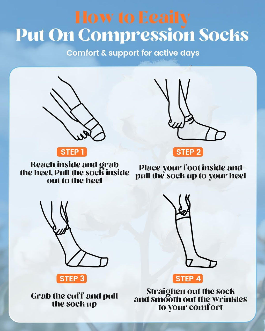 LEVSOX Cotton Compression Socks for Women Men 20-30 mmHg Knee High Cute Support Sock for Nurses Flying Pregnancy