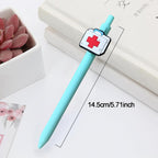 LSLSHY Nurse Pens Nurse Gifts for Cna, Medical Assistant & Nursing Students | Nurse Accessories for Work, Cute Cartoon Aesthetic Black Ink Gel Pens Set, Bulk Appreciation Gifts Nursing School Essentials