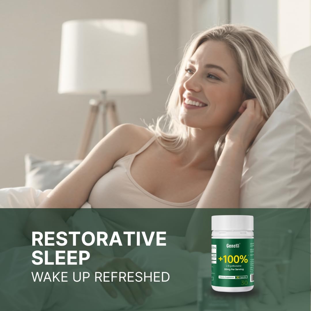 L-Ergothioneine Supplement 30mg - Fermentation-Based 99.99% Purity Antioxidant - Clinically Studied to Support Longevity, Restful Sleep & Healthy Aging - Vegan & Non-GMO - 30 Capsules