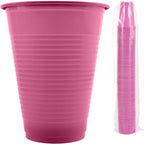 100 PCs Dental Grade Disposable 5oz Plastic Cup Pink Sturdy & Durable for Drinking Cup | Perfect as Rinsing Cup, Mouthwash