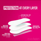 everteen Panty Liners for Women, 60 Liners 185mm with Aloe Vera & Neem, Less than 1mm Ultra thin Cottony Soft Pantyliners, Prevents White Discharge & Rashes, Comfort on Non Period Days
