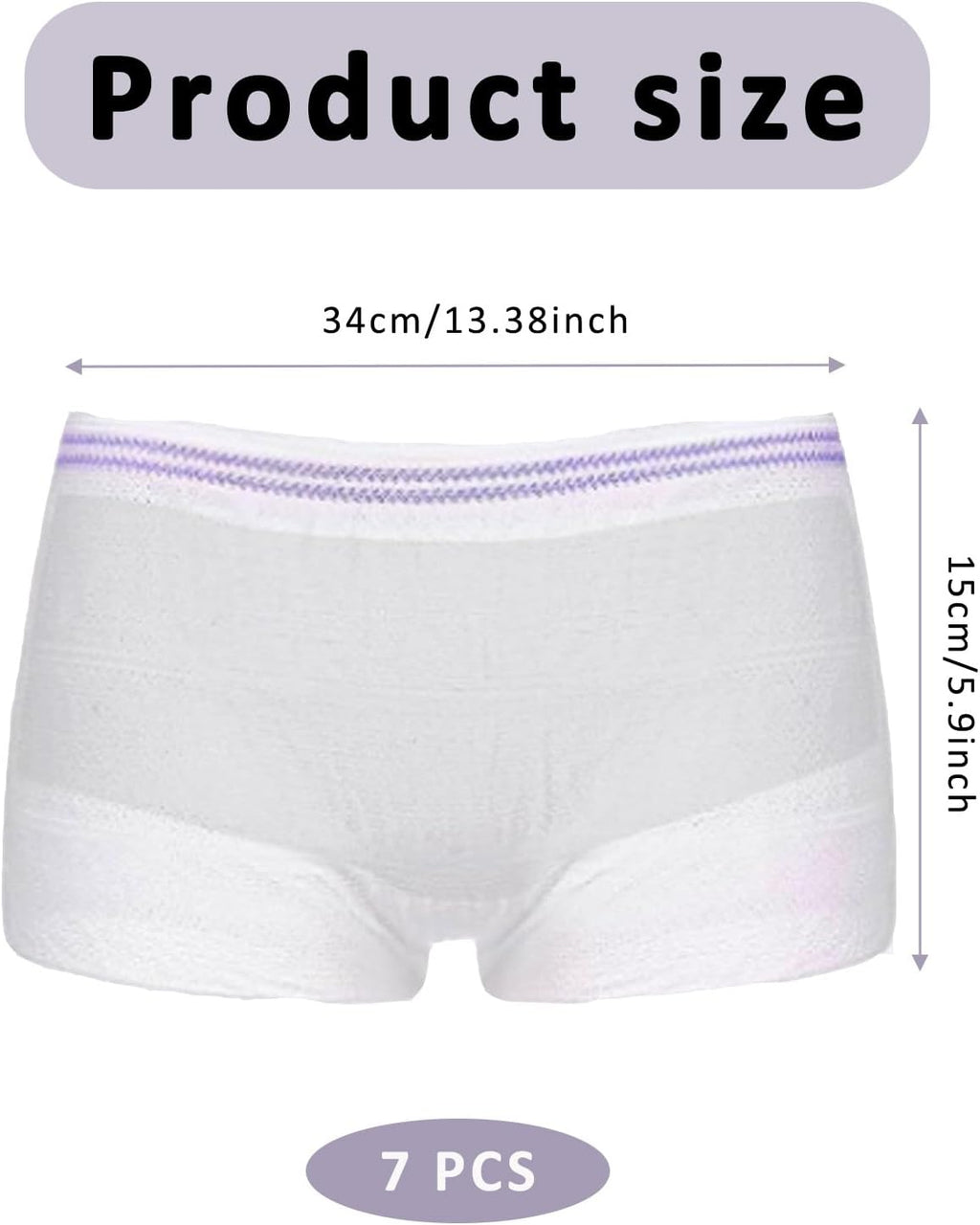 7 Pieces Disposable Panties, Disposable Panties for Women Giving Birth, Disposable Underwear for Women Daily Use, Maternity, Incontinence, Travel, Pregnant Panties