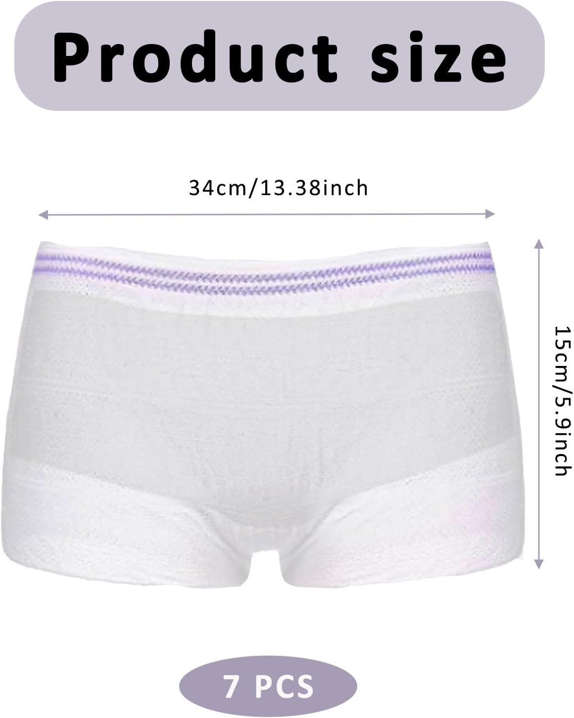 7 Pieces Disposable Panties, Disposable Panties for Women Giving Birth, Disposable Underwear for Women Daily Use, Maternity, Incontinence, Travel, Pregnant Panties