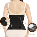 Postpartum Belly Band,C Section Belly Binder,Abdominal Binder Post Surgery Girdle,Tummy Tuck Compression Wrap Waist Trainer (Black, S/M)