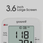 yuwell Blood Pressure Monitor, Large Upper Arm Blood Pressure Cuff, Digital Blood Pressure Machine for Home Use, Large Display, Stores 99 Readings, Voice Broadcasting with Power Adapter and Batteries
