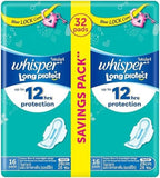 Whisper Wings Heavy Flow Pads 32pk Super Value Pack