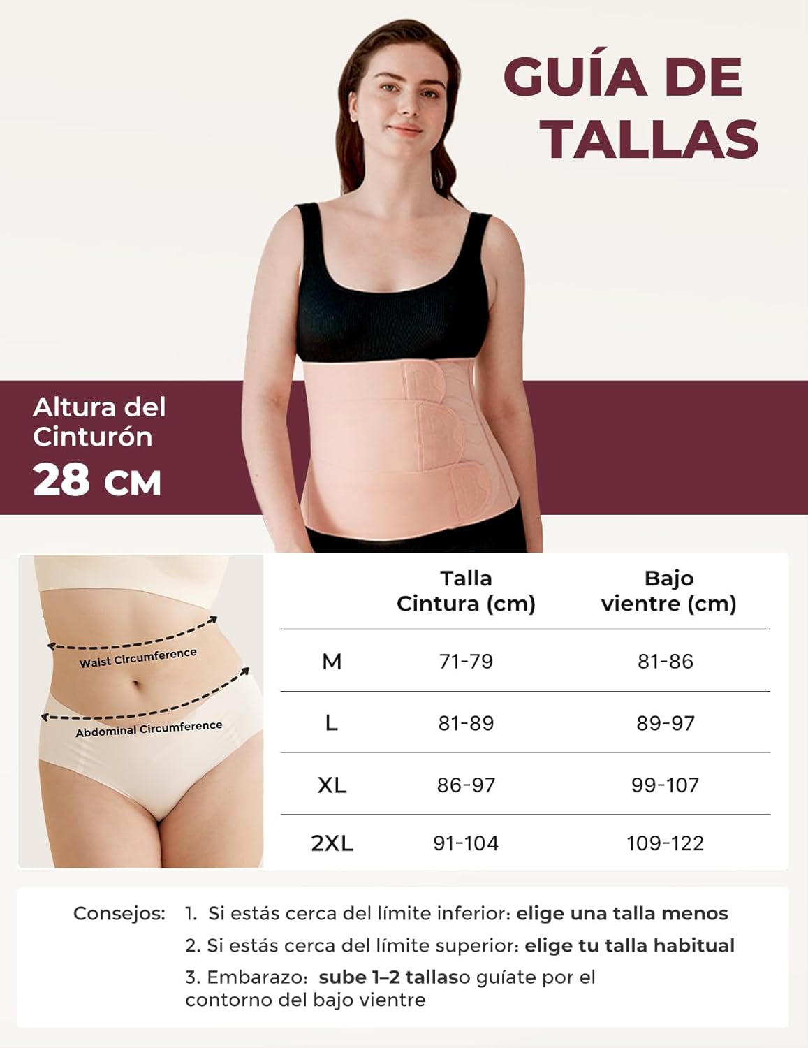momcozy Ergowrap Postpartum Abdominal Recovery, Postpartum Caesarean Girdle with 3D Compression and Lumbar Support, Invisible Lumbar Band for Women, Soft and Breathable, Oyster Pink