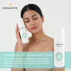 Dermavive Intimate Wash, Gentle Feminine Cleanser for Women, Soap-Free pH-Balanced Hygiene Wash, Dermatologist Tested, Odor Control, Daily Use, 250ml (8.45 fl oz)