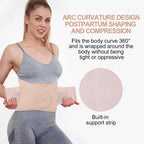 ACWOO Postpartum Girdle, Postpartum Abdominal Belt, Postpartum Recovery Belt with Double Adjustment Straps, Lumbar Girdle for Women, Waist Shaper, Tummy Sweat Wrap, Beige