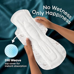 Extra Sure XXXL Sanitary Pads - 100% Cotton, Ultra-Absorbent & Leak-Proof Feminine Hygiene Pads - Skin-Friendly Comfort (Pack of 40)