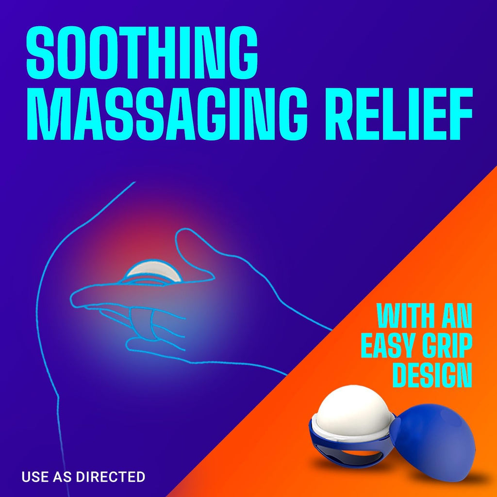 Icy Hot Advanced PRO Pain Relief Massaging Balm, Fast-Acting Max Strength Pain Relief With Menthol 16% and Camphor 11% for Backaches, Joints, Muscle Strains and Arthritis, Essential Oil Scent, 1.25 oz