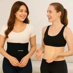 PLETHEON Abdominal Belt for Men & Women – Post Surgery & Postpartum Recovery Support – Adjustable Compression Belt for Tummy, Waist & Back Pain Relief (Free Size) (Black, One Size, ABDOMINAL BELT)