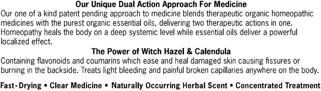 Forces of Nature Fissure Control, Organic Homeopathic Treatment with Witch Hazel for Anal Fissures, Hemorrhoid Related Irritation & Discomfort, Fast, Natural Topical Relief, 0.37 FL OZ