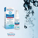 SALIVEA Soothing Dry Mouth Spray for Adults 250 Pumps Mint 1.5 oz Pack of 1 | Moisturizing saliva substitute with natural salivary enzymes aids daily oral care, mild formula for kids and adults
