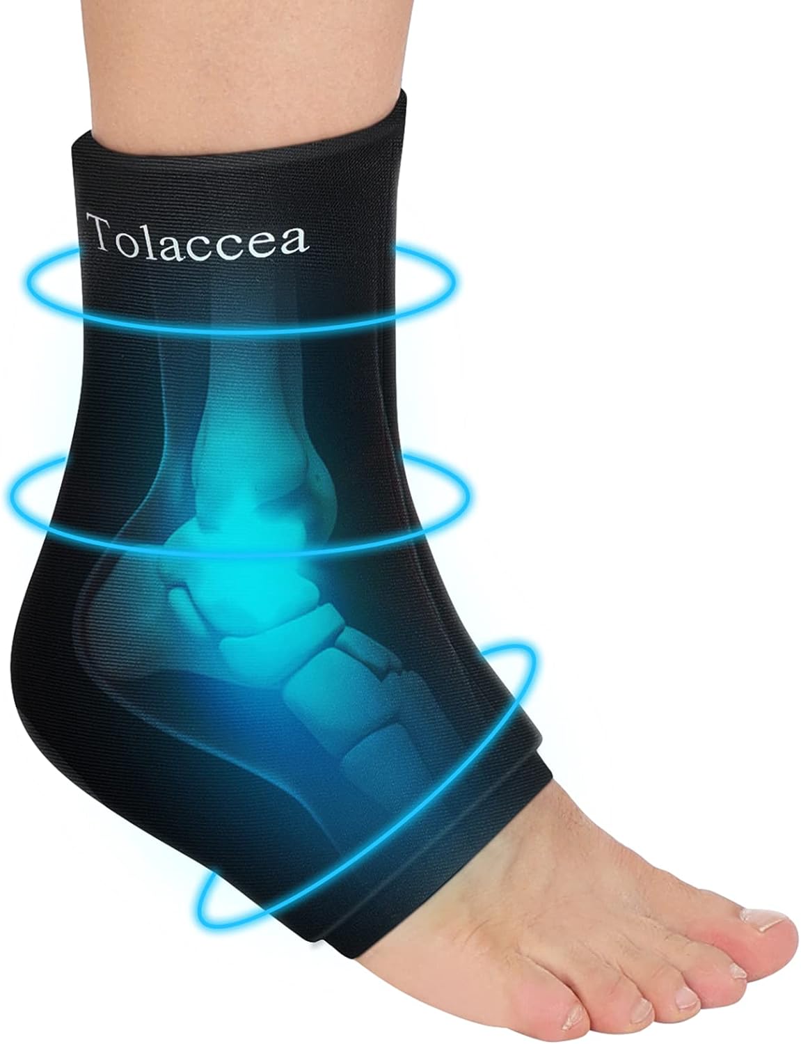 Ankle Foot Ice Pack, Expert Solid Gel Cold & Hot Therapy for Ankle Recovery | Heel Foot Ice Wrap, Stay Flexible After Frozen, 360° Foot Coverage, Easy Wear, Soft Fabric, Achilles & Plantar Relief