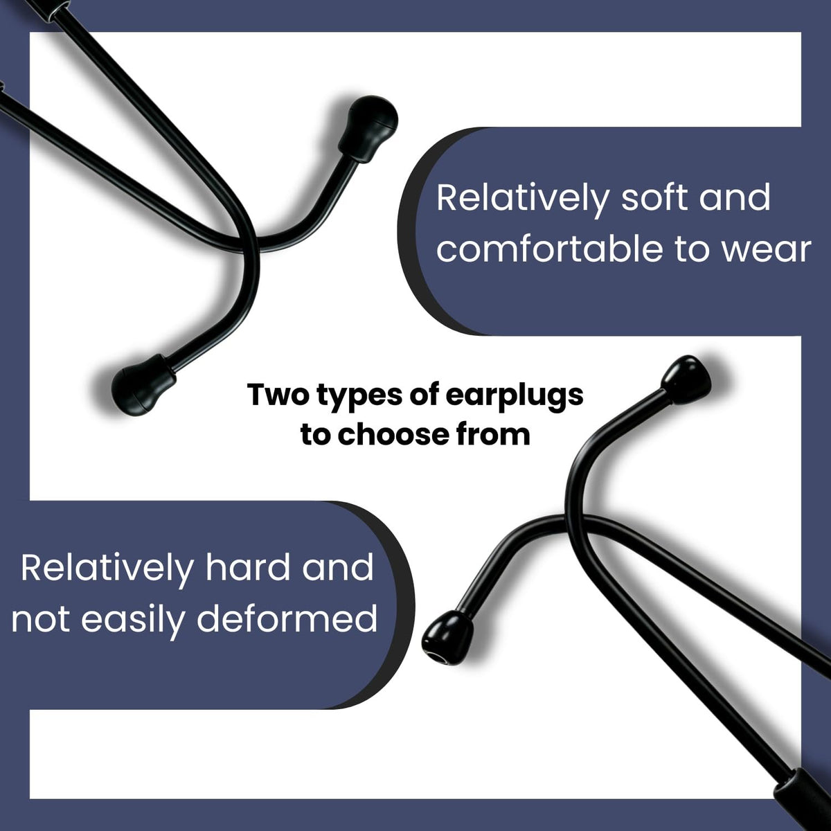 Classic Stethoscope Single Head Black Blue Stethoscope for Nurses