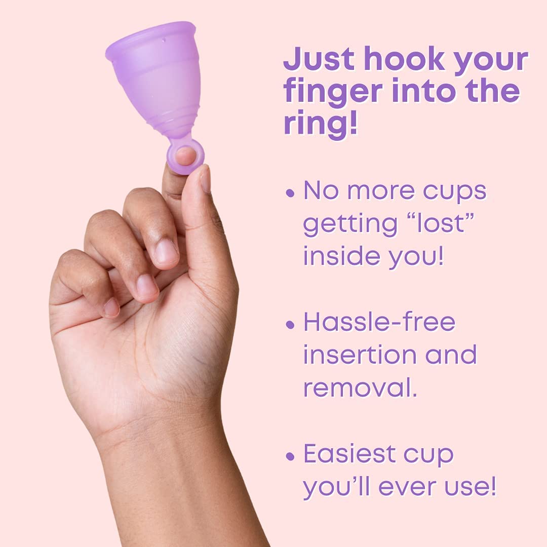 Azah Menstrual Cup for Women Small [Upto 10 Hrs Protection] | 100% Medical Grade Silicone | Reusable Menstrual Cups for Periods | No Leakage | Odour & Rash Free, Ultra Soft Menstrual Cup | Pack of 2