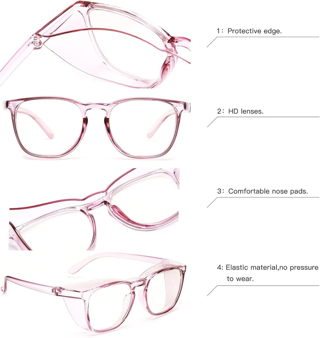 JOO'RTI Anti-Fog Safety Goggles Anti-Blue Light Saftey Glasses Anti-Dust Protective Eyewear for Women and Men