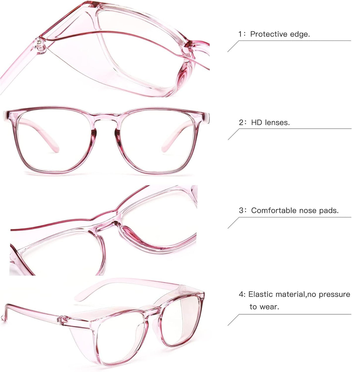 JOO'RTI Anti-Fog Safety Goggles Anti-Blue Light Saftey Glasses Anti-Dust Protective Eyewear for Women and Men