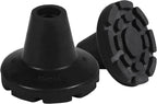 KMINA Crutch Tips 7/8 Inch (x2 Units), All Terrain Non-Slip Cane Tips, Heavy Duty Rubber Replacement, Wide Base Stability, Patented, Made in Europe