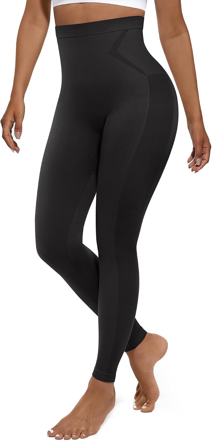 FeelinGirl Leggings Women Tummy Control High Waisted Compression Leggings | High Waist, Flatten Belly and Slim Waist, Soft Seamless Material, Sculpt a Slimmer Silhouette, Fits All Body Shapes