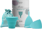 Edicare, Menstrual Cup, Includes Two Cups, 1 Sterilizer and a Carry Bag, Medical Grade Silicone, Soft, Reusable and Washable 100% Safe (L)
