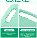 Transfer Board with Slide Sheet, FSA Eligible, Slide Assist Device for Transferring or Seniors from Wheelchair to Bed, Toilet, Tub, Car (Transfer Board + Slide Sheet（28"x28"）)（Patented Product）