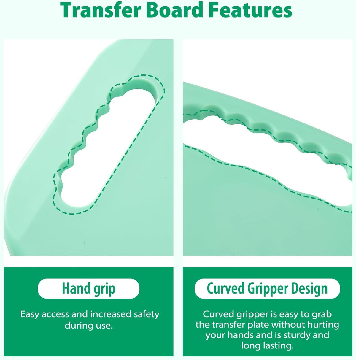 Transfer Board with Slide Sheet, FSA Eligible, Slide Assist Device for Transferring or Seniors from Wheelchair to Bed, Toilet, Tub, Car (Transfer Board + Slide Sheet（28"x28"）)（Patented Product）