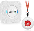 CallToU Caregiver Pager Wireless Call Button Nurse Alert System Home Care | Easy to Use, 500+FT Through-Wall, Peace of Mind, Waterproof Call Button for Elderly, Seniors, Patients and Home Caregivers