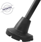 KMINA Crutch Tips 7/8 Inch (x2 Units), All Terrain Non-Slip Cane Tips, Heavy Duty Rubber Replacement, Wide Base Stability, Patented, Made in Europe