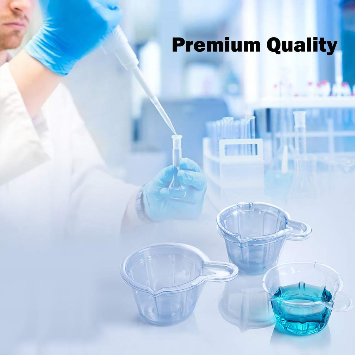 100 Pack Urine Cups, Pee Cup, 40ml Plastic Urine Cups Urine Specimen Container Cups for Pregnancy Test, Ovulation Test, pH Test