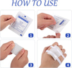 Healeved 30pcs Sterile Gauze Pads 2x2 Gauze Pads, Wound Dressing Tape, Ultra Absorbent Non- Woven Gauze Sponges For Wound Care for Home Outdoor