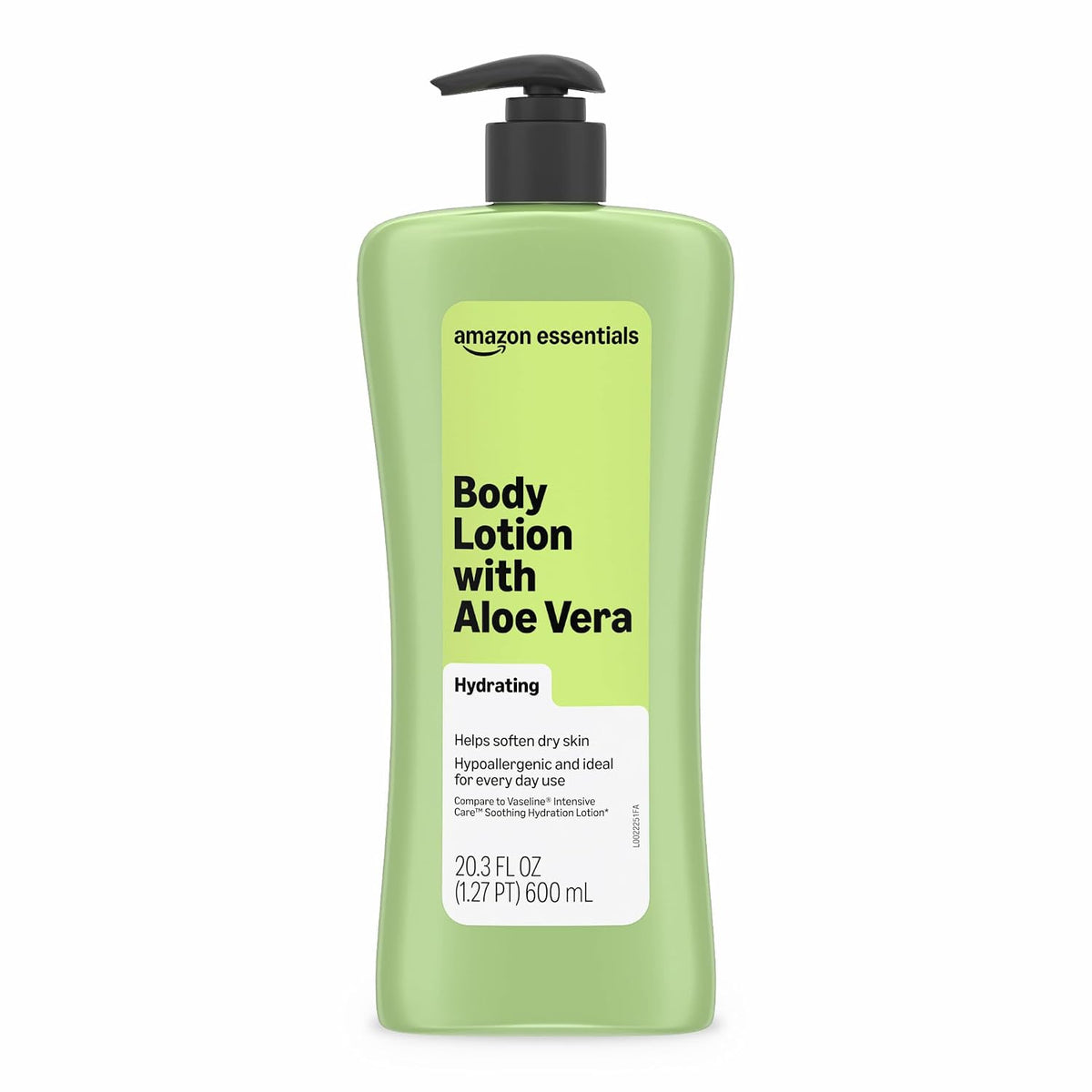 Amazon Essentials Hydrating Body Lotion with Aloe Vera, Hypoallergenic Formula for Daily Use, 20.3 Fl Oz