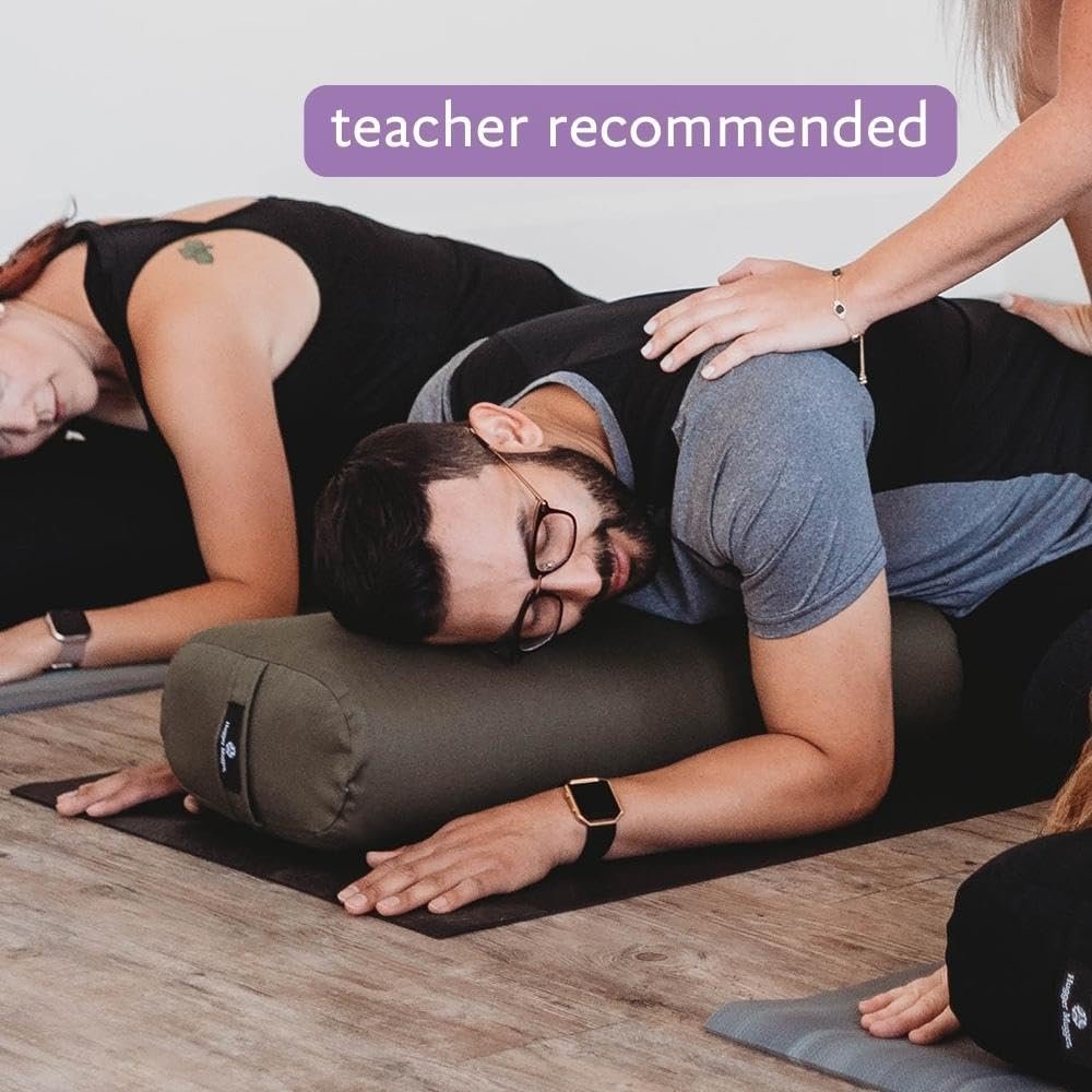 Hugger Mugger Standard Yoga Bolster - Firm, Supportive, Handmade, Durable