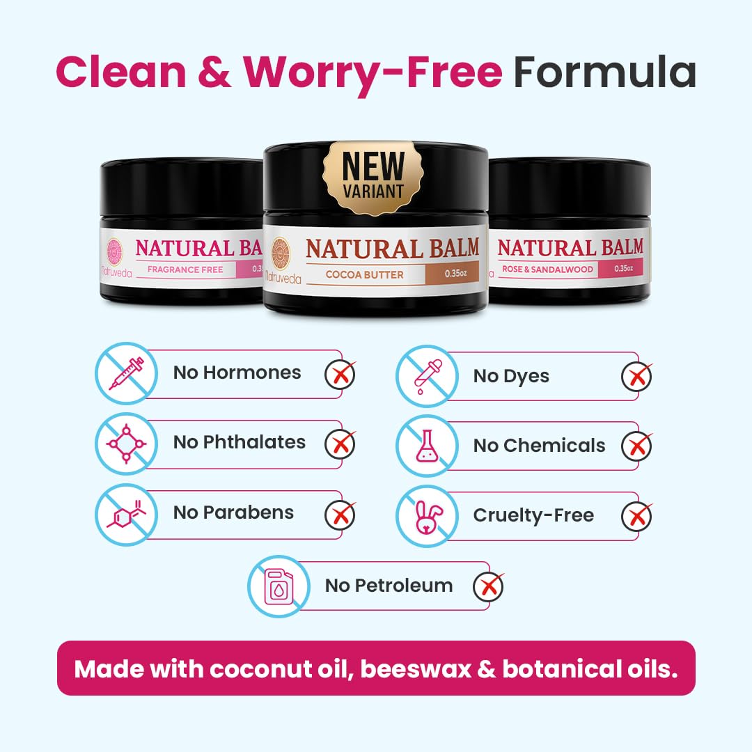 Vulva Balm Discovery Pack – Fragrance-Free,Cocoa & Rose Sandalwood | Feminine Moisturizer for Dryness, Itching, Chafing & Odor | Natural Intimate Skincare – 0.35 oz Jars (3-Pack)