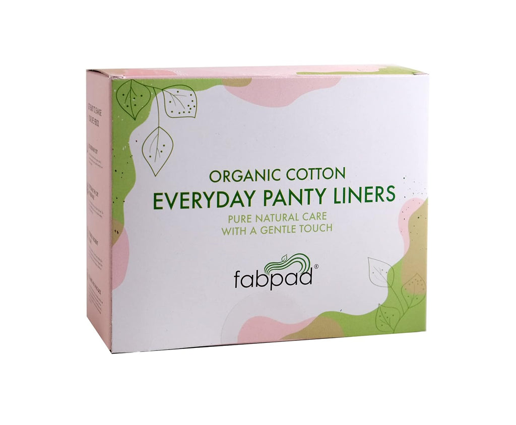 FabPad Organic Cotton Panty Liners Ultra Thin Rash Free Biodegradable Eco-Friendly Everyday Pantyliners (Pack of 80)