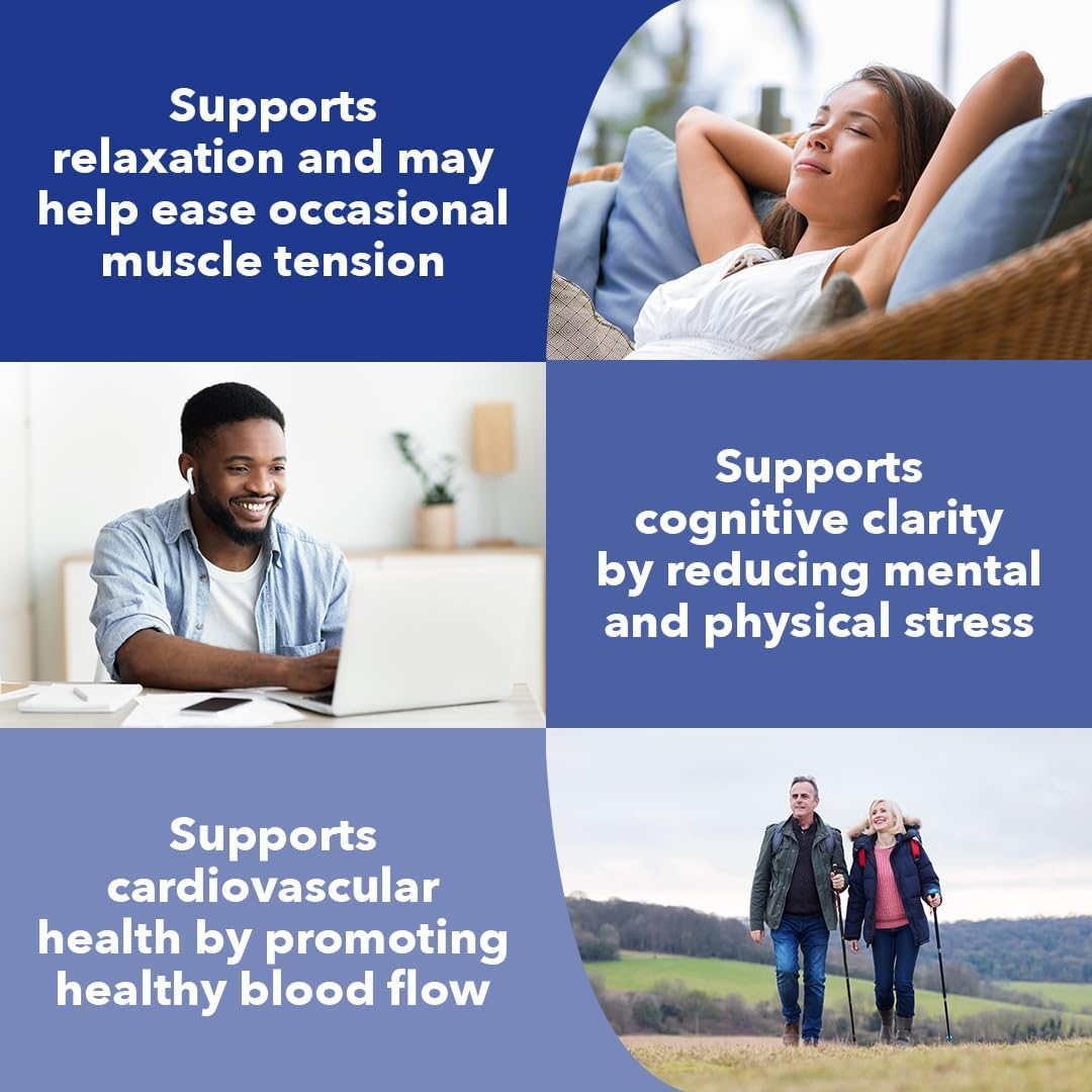 LifeSeasons Anxie-T - Stress Relief Supplement - Supports Mood & Mental Focus - Feel Calm and Relaxed - Eases Tension & Nervousness - Ashwagandha, Kava Kava, GABA & L-Theanine - 60 Capsules