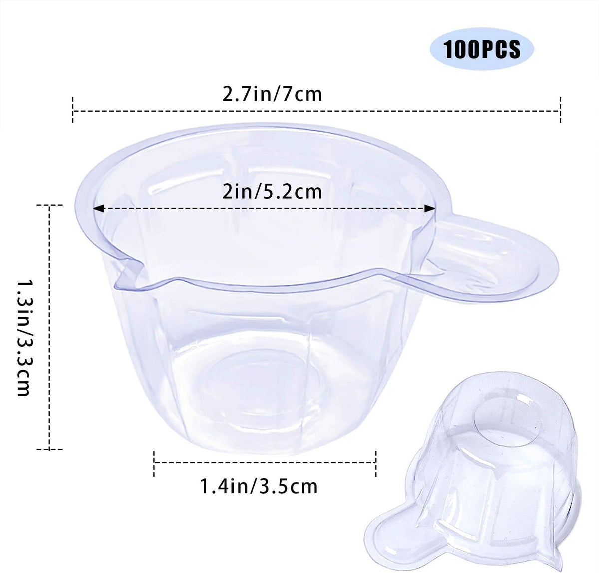 100 Pack Urine Cups, Pee Cup, 40ml Plastic Urine Cups Urine Specimen Container Cups for Pregnancy Test, Ovulation Test, pH Test