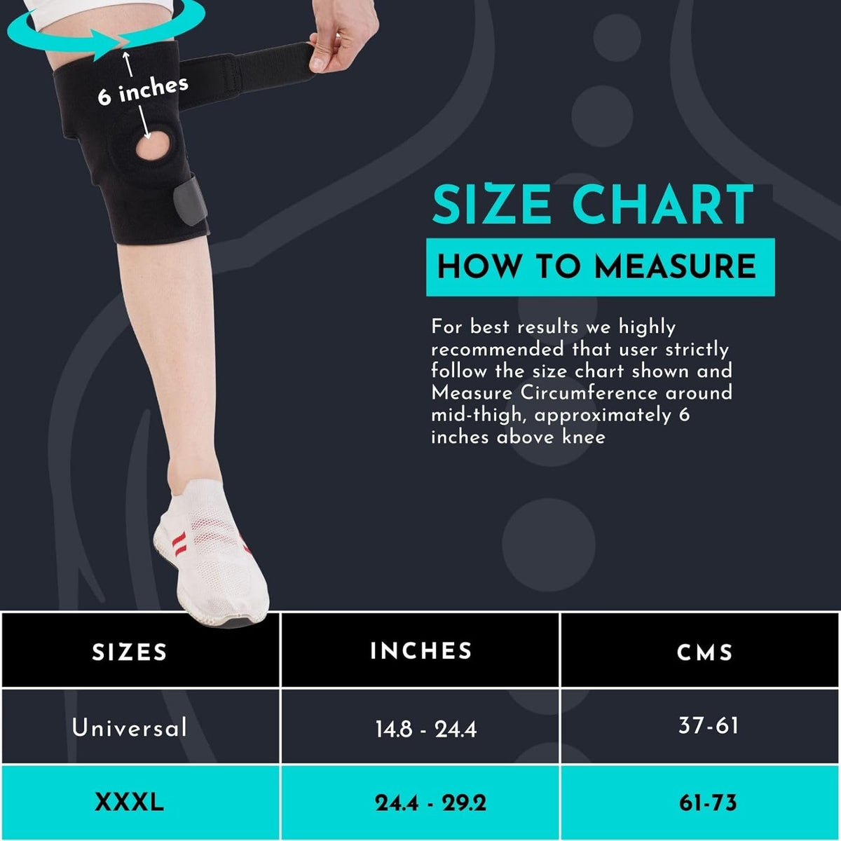 CUREWRAP Adjustable NEOPRENE HINGED KNEE BRACE UNIVERSAL SIZE (14.8" 24.4") for Men & Women| Knee Support Pain Relief, ACL, Meniscus, Ligament Tear, Arthritis, Post-Surgery, Injury & Sports Recovery | 12.5 INCH Long Knee Stabilizers