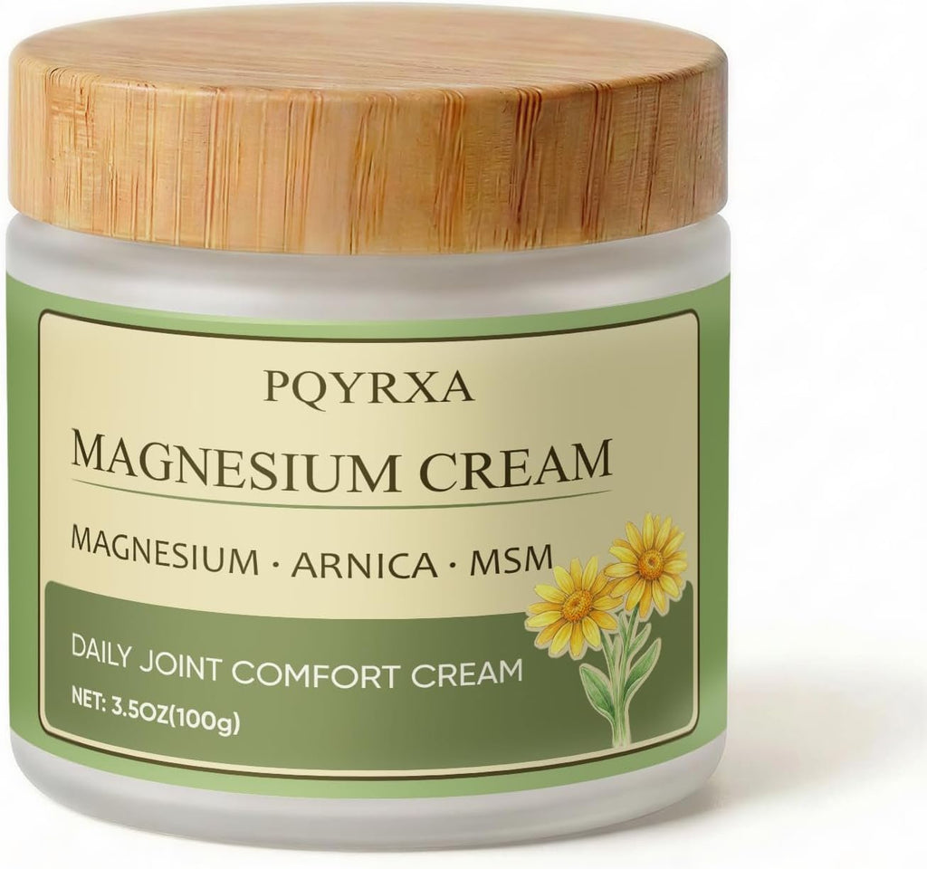 Magnesium Chloride Nerve Relief Cream with Arnica and Msm for Joint, Muscle Relaxation, Hands & Knees, Fast-Absorbing & Non-Greasy Soothing Nerve Formula Moisturizing for Daily Comfort