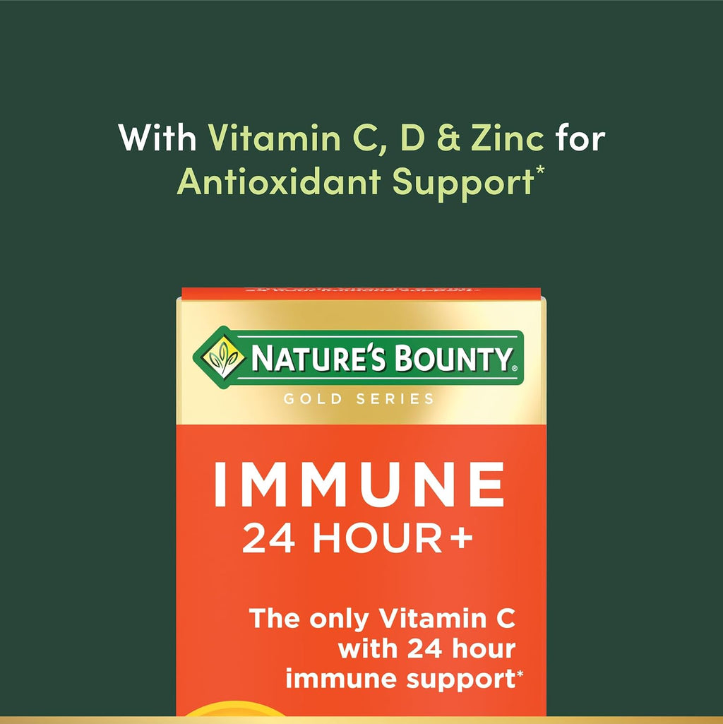 Nature's Bounty Immune 24 Hour +, 2 Softgels per Day, 50 Count